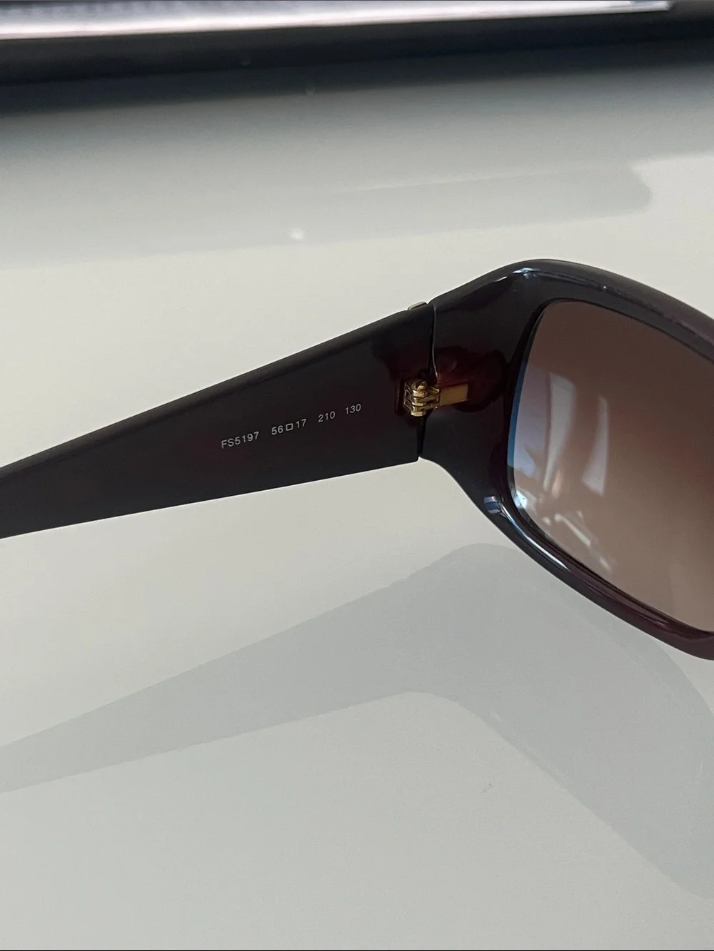 Fendi Fs5197 Sunglasses With Logo Brown Burgundy Square-rectangualr